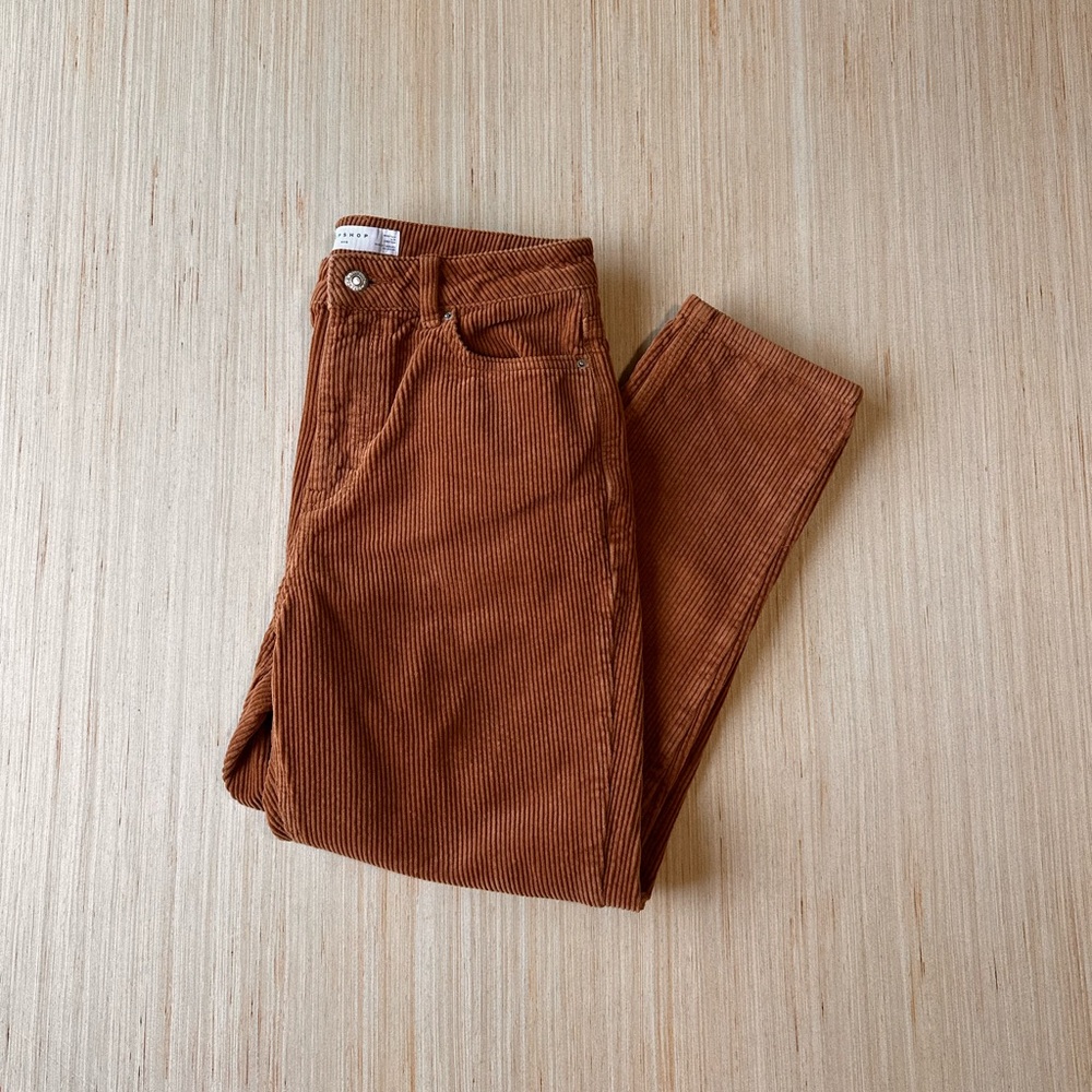 Topshop Rust Brown Corduroy Pants